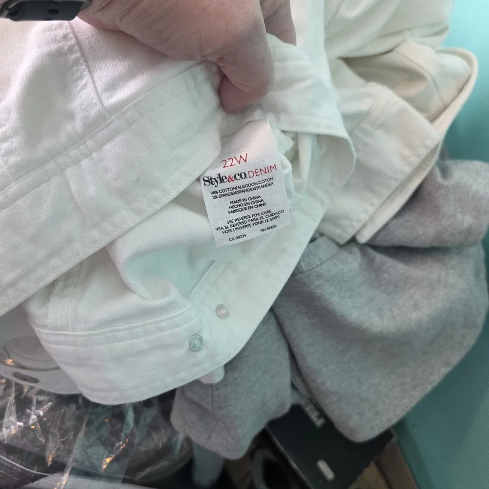 Size 22w Ladies White Jean Jacket - Picture 9 of 10